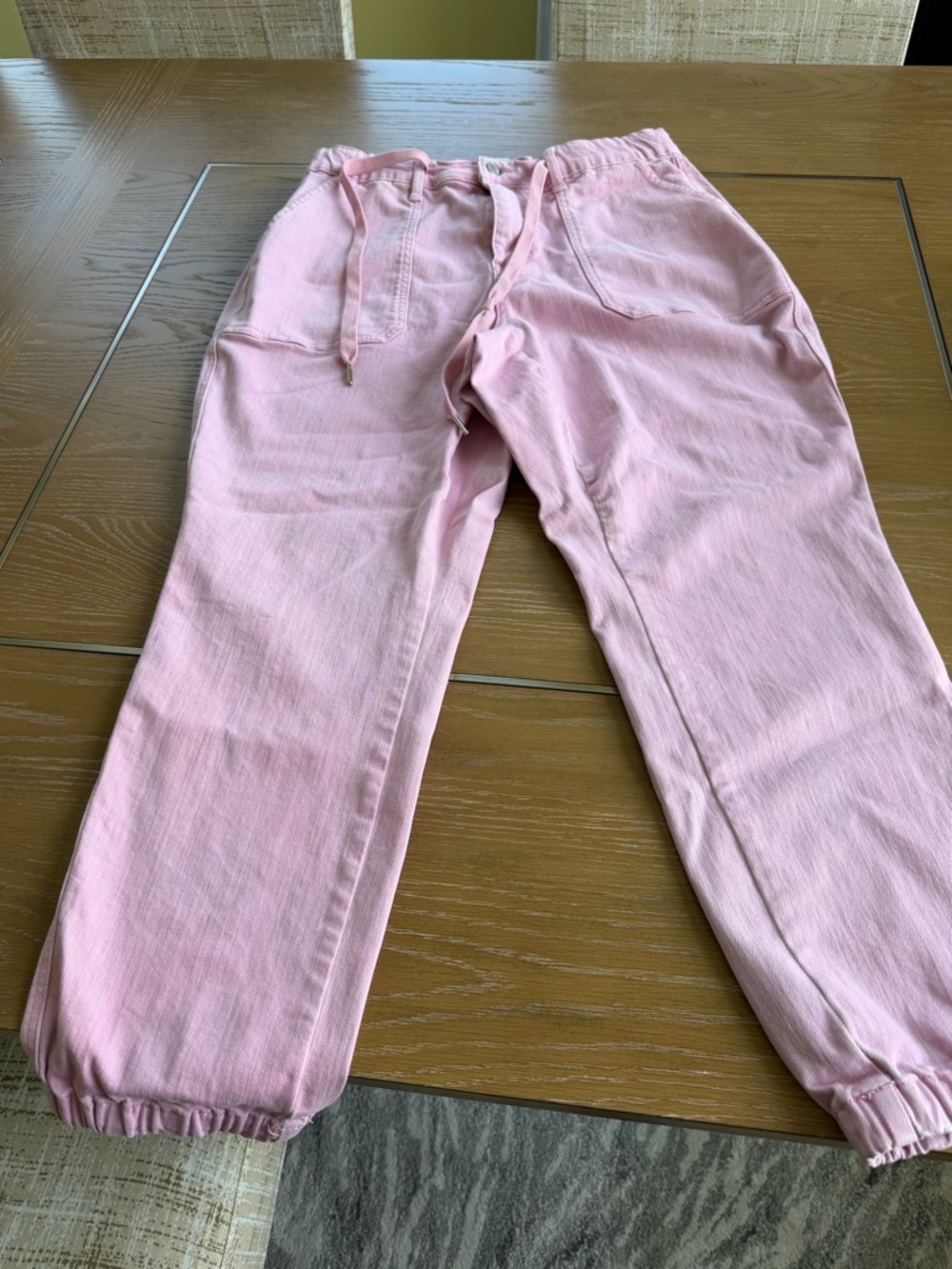 Judy Blue Light Pink Drawstring Joggers for Kids